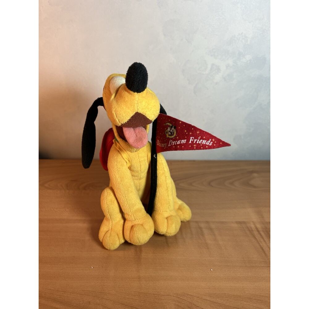 Disney Dream Friends Pluto Plush Disneyland Vintage 8”